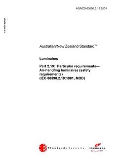AS/NZS 60598.2.19:2001