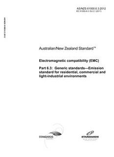 AS/NZS 61000.6.3:2012