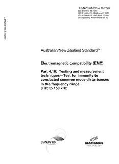 AS/NZS 61000.4.16:2002