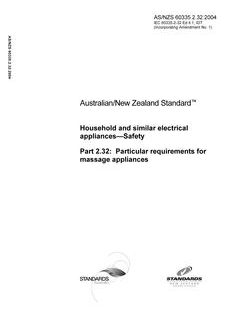 AS/NZS 60335.2.32-2004