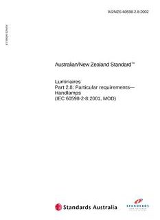 AS/NZS 60598.2.8-2002