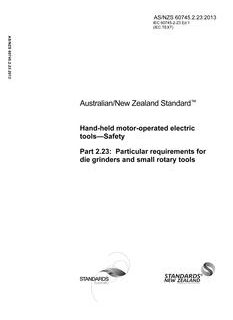 AS/NZS 60745.2.23:2013