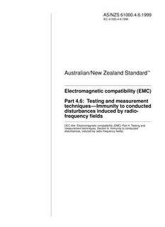 AS/NZS 61000.4.6-1999