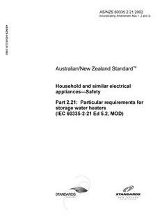 AS/NZS 60335.2.21-2002