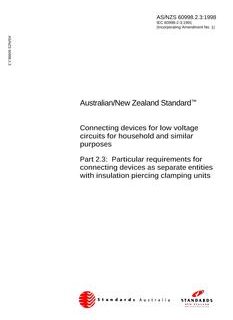 AS/NZS 60998.2.3-1998