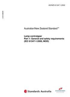 AS/NZS 61347.1-2002