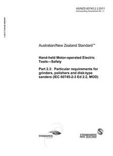 AS/NZS 60745.2.3:2011