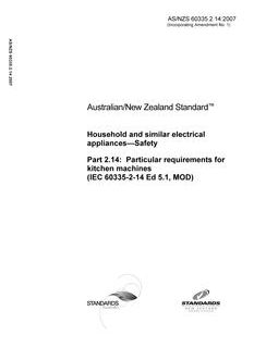 AS/NZS 60335.2.14-2007
