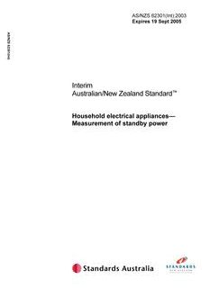 AS/NZS 62301(INT)-2003