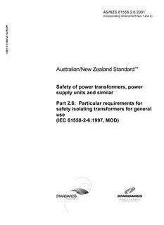 AS/NZS 61558.2.6-2001