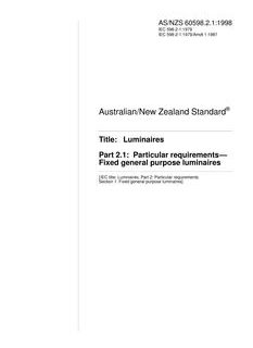 AS/NZS 60598.2.1-1998