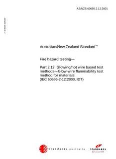 AS/NZS 60695.2.12:2001