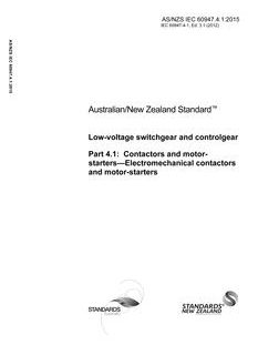 AS/NZS IEC 60947.4.1:2015