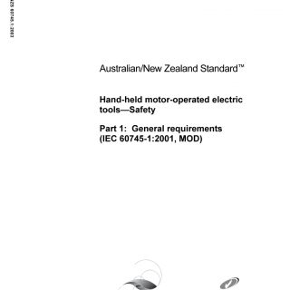 AS/NZS 60745.1-2003