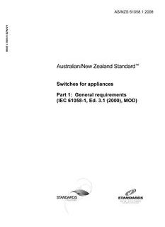AS/NZS 61058.1:2008