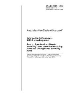 AS/NZS 8825.1:1998