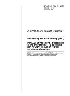 AS/NZS 61000.2.3:1999