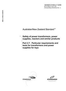 AS/NZS 61558.2.7:2008