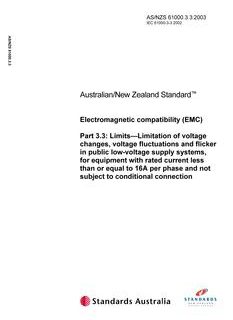 AS/NZS 61000.3.3-2003