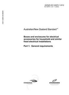 AS/NZS IEC 60670.1:2012
