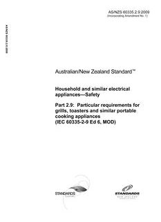 AS/NZS 60335.2.9-2009