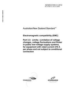 AS/NZS 61000.3.3:2012