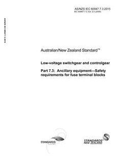 AS/NZS IEC 60947.7.3:2015