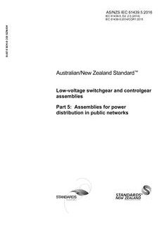 AS/NZS IEC 61439.5:2016