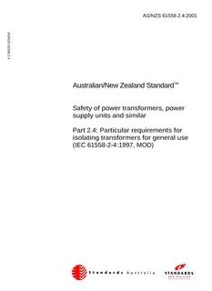 AS/NZS 61558.2.4-2001