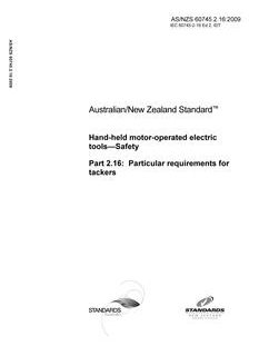 AS/NZS 60745.2.16:2009