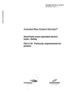 AS/NZS 60745.2.19:2011