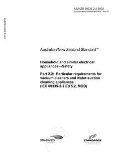 AS/NZS 60335.2.2-2002