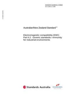 AS/NZS 61000.6.2-2002