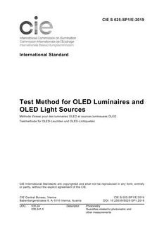 CIE S 025-SP1/E:2019