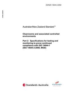 AS/NZS 14644.2:2002